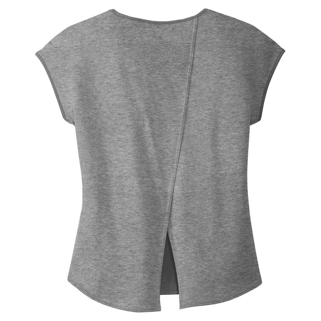 District Women's Heathered Nickel Drapey Cross-Back Tee