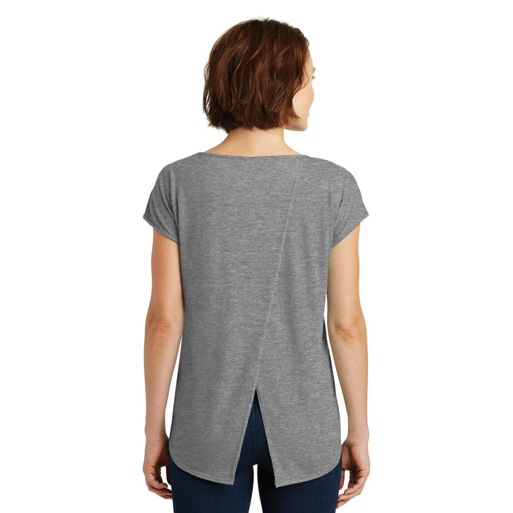 District Women's Heathered Nickel Drapey Cross-Back Tee