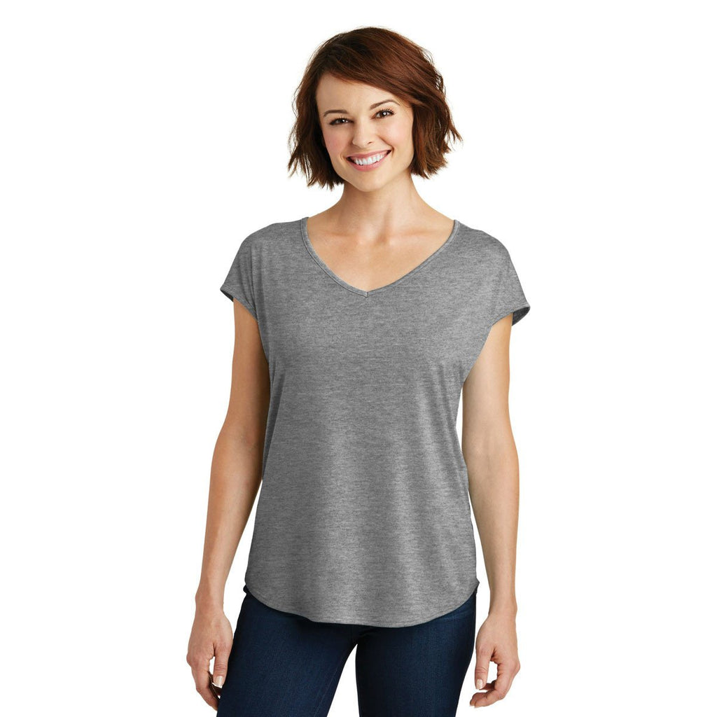 District Women's Heathered Nickel Drapey Cross-Back Tee