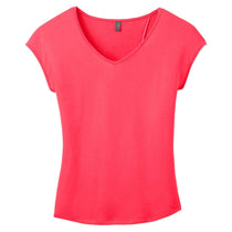 District Women's Hot Coral Drapey Cross-Back Tee