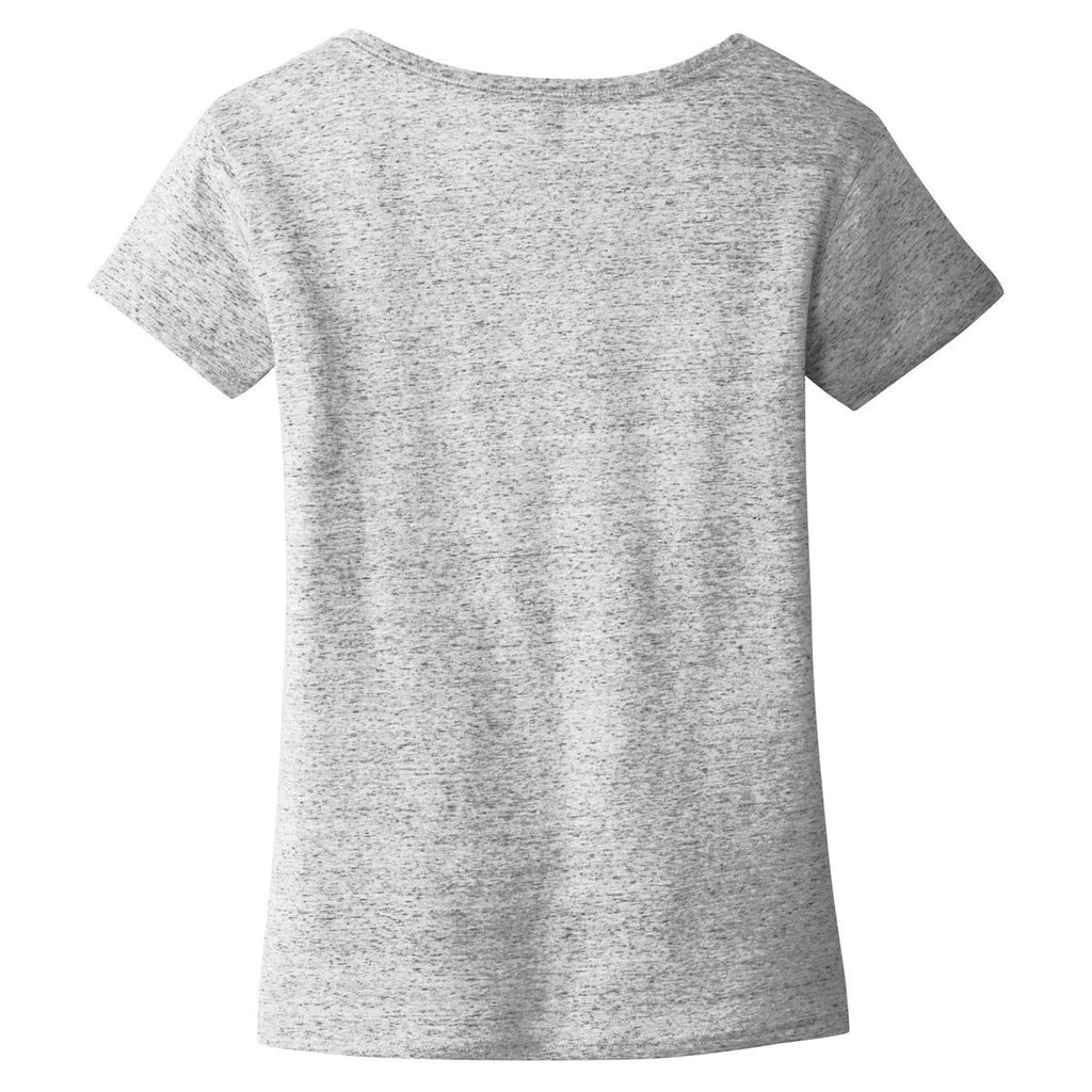 District Women's White/Black Cosmic Cosmic Relaxed V-Neck Tee