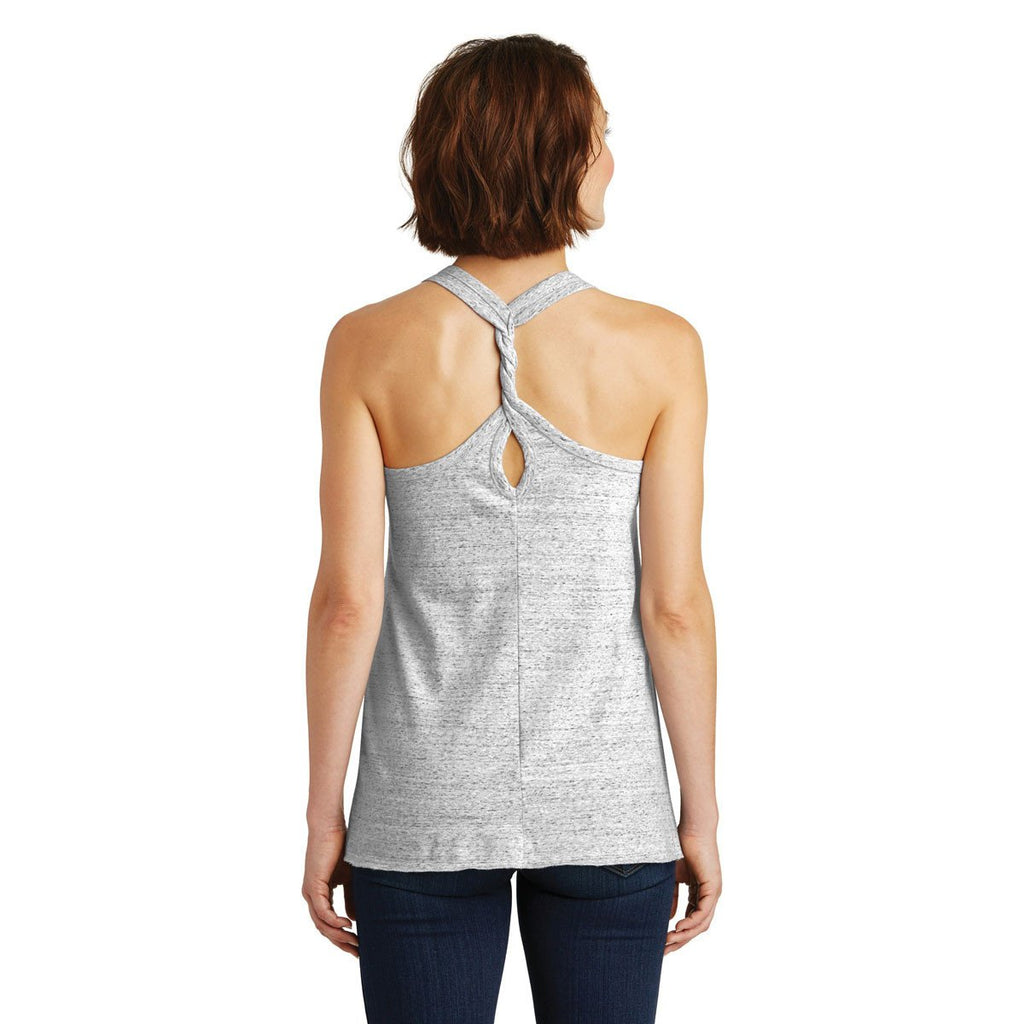 District Women's White/Black Cosmic Cosmic Twist Back Tank
