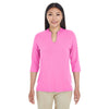 Devon & Jones Women's Charity Pink Perfect Fit Tailored Open Neckline Top