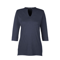 Devon & Jones Women's Navy Perfect Fit Tailored Open Neckline Top