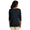 Devon & Jones Women's Black Perfect Fit Ballet Bracelet-Length Knit Top