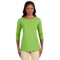 Devon & Jones Women's Lime Perfect Fit Ballet Bracelet-Length Knit Top