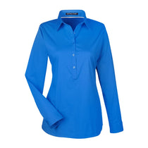 Devon & Jones Women's French Blue Perfect Fit Half-placket Tunic Top