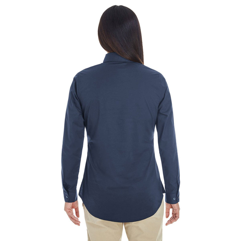 Devon & Jones Women's Navy Perfect Fit Half-placket Tunic Top