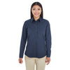 Devon & Jones Women's Navy Perfect Fit Half-placket Tunic Top