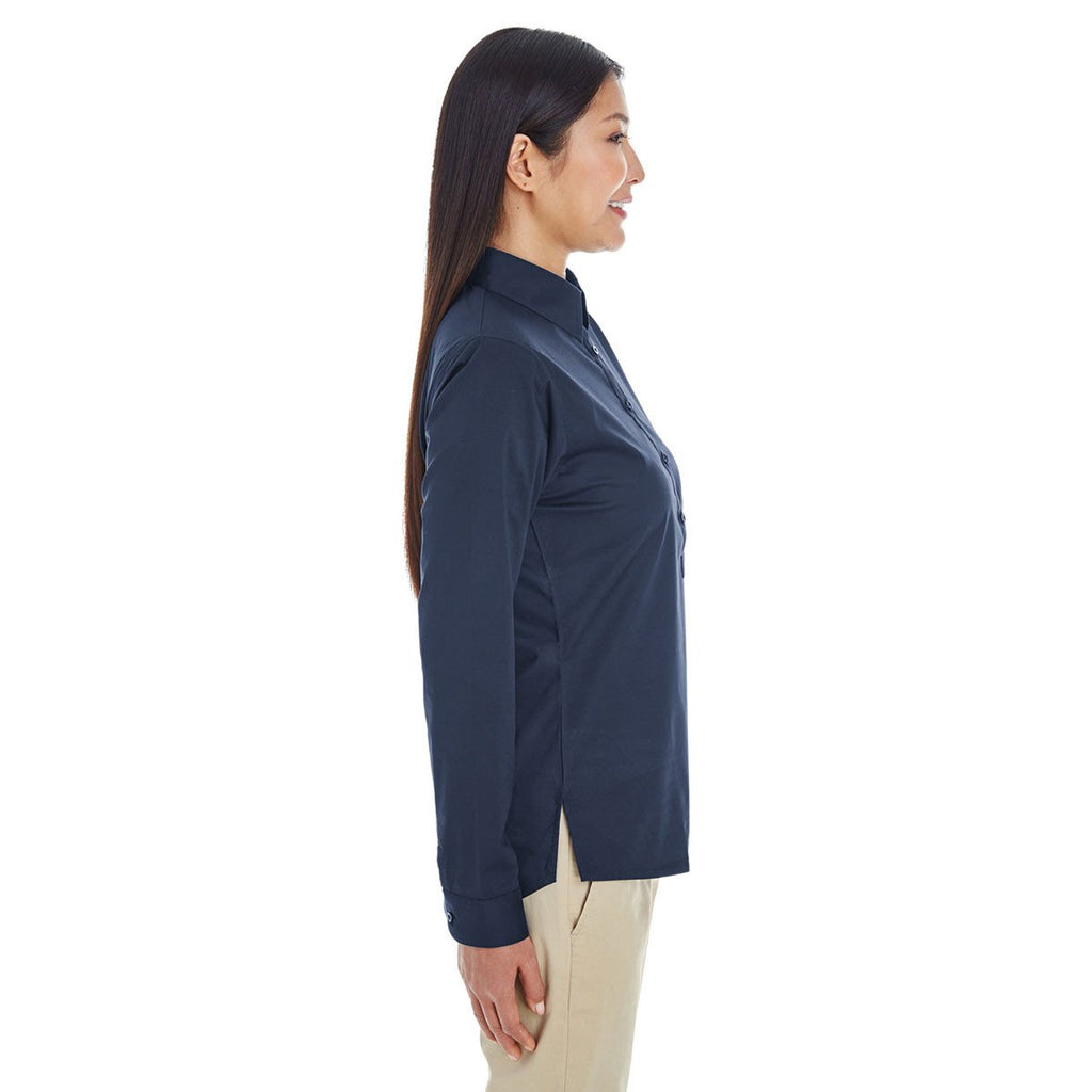 Devon & Jones Women's Navy Perfect Fit Half-placket Tunic Top