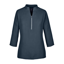 Devon & Jones Women's Navy Perfect Fit Three-Quarter Sleeve Crepe Tunic