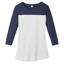 District Women's Deep Royal/Black Rally 3/4-Sleeve Tee