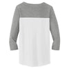 District Women's Grey Frost/White Rally 3/4-Sleeve Tee