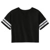 District Women's Black/White Scorecard Crop Tee