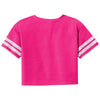 District Women's Heathered Dark Fuchsia/White Scorecard Crop Tee