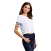 District Women's White/Black Scorecard Crop Tee