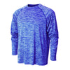 BAW Men's Royal Vintage Heather Dry-Tek Long Sleeve Shirt