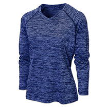 BAW Women's Royal Vintage Heather Dry-Tek Long Sleeve Shirt