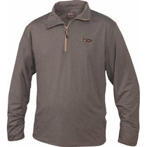 Drake Waterfowl Men's Brown Heather Microlite Performance Half Zip