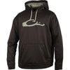 Drake Waterfowl Men's Black/Grey Performance Hoodie