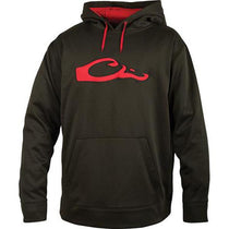 Drake Waterfowl Men's Black/Red Performance Hoodie