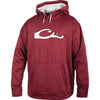 Drake Waterfowl Men's Maroon/White Performance Hoodie