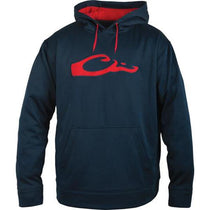 Drake Waterfowl Men's Navy/Red Performance Hoodie