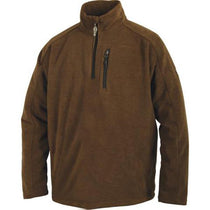 Drake Waterfowl Men's Brown Heatherd Windproof 1/4 Zip