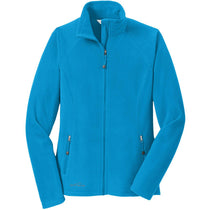Eddie Bauer Women's Peak Blue Full-Zip Microfleece Jacket