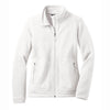 Eddie Bauer Women's Off White Wind Resistant Full-Zip Fleece Jacket