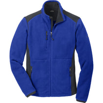 Eddie Bauer Men's Sapphire/Grey Steel Full-Zip Sherpa Fleece Jacket