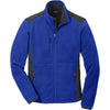 Eddie Bauer Men's Sapphire/Grey Steel Full-Zip Sherpa Fleece Jacket