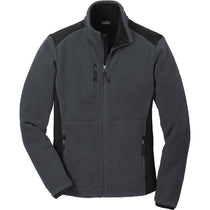 Eddie Bauer Men's Grey Steel/Black Full-Zip Sherpa Fleece Jacket