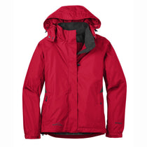 Eddie Bauer Women's Radish Red/Grey Steel Rain Jacket