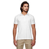 Econscious Men's White Organic Cotton Jersey Short-Sleeve Polo