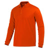 BAW Men's Orange Eco Cool Tek Long Sleeve Polo
