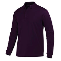 BAW Men's Purple Eco Cool Tek Long Sleeve Polo