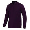 BAW Men's Purple Eco Cool Tek Long Sleeve Polo