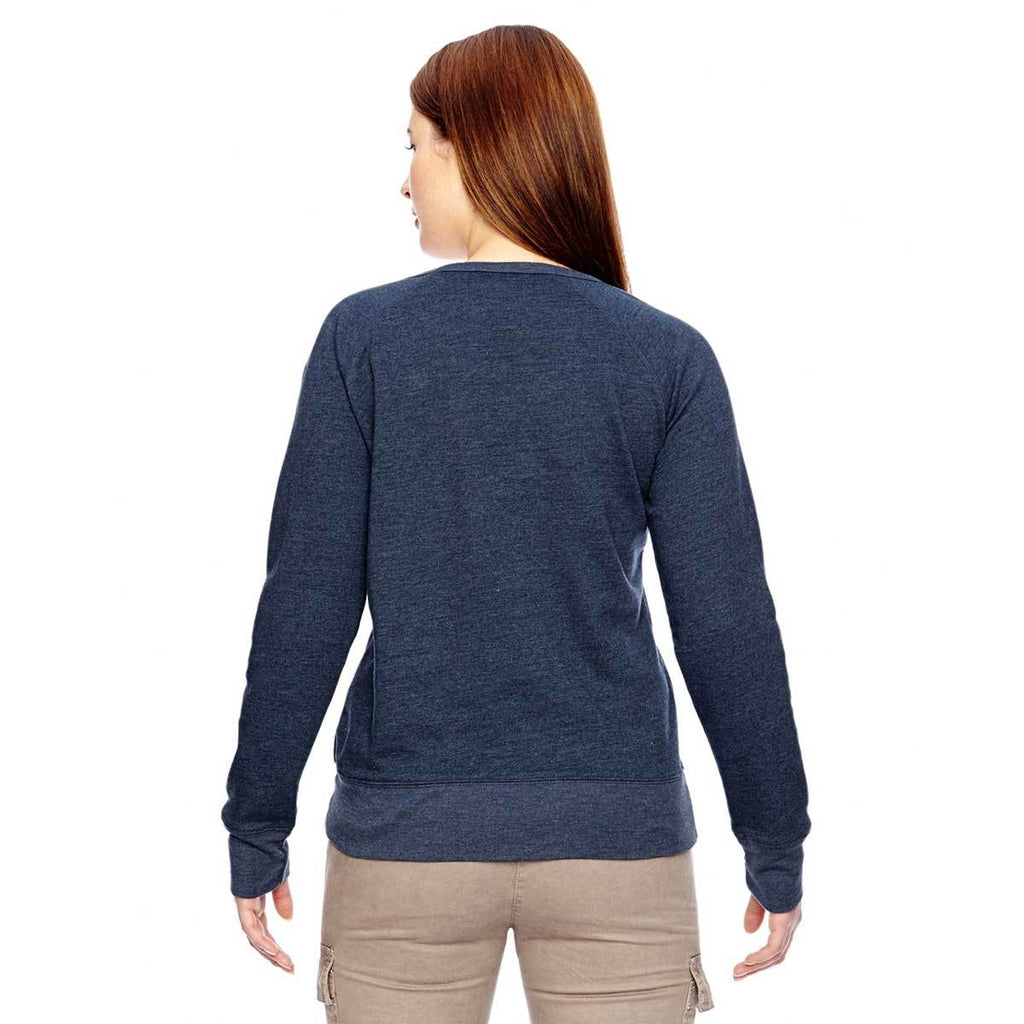 Econscious Women's Water Organic/Recycled Heathered Fleece Raglan Pullover