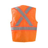 OccuNomix Men's Orange High Visibility Two-Tone Surveyor X Back Mesh Vest