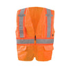 OccuNomix Men's Orange High Visibility Two-Tone Surveyor X Back Mesh Vest