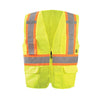 OccuNomix Men's Yellow High Visibility Two-Tone Surveyor X Back Mesh Vest