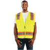 OccuNomix Men's Yellow High Visibility Two-Tone Surveyor Mesh Vest