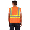 OccuNomix Men's Orange High Visibility Value Mesh Two-Tone Safety Vest
