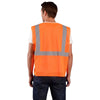 OccuNomix Men's Orange High Visibility Value Mesh Standard Zipper Safety Vest