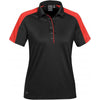 Stormtech Women's Black/Hot Red Ensign Polo