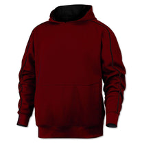 BAW Men's Red/Black Contrast Fleece Hooded