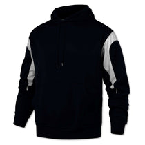 BAW Men's Navy/White Color Panel Fleece Hooded