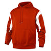 BAW Men's Orange/White Color Panel Fleece Hooded