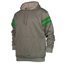 BAW Men's Heather Black/Kelly Hybrid Fleece Hooded